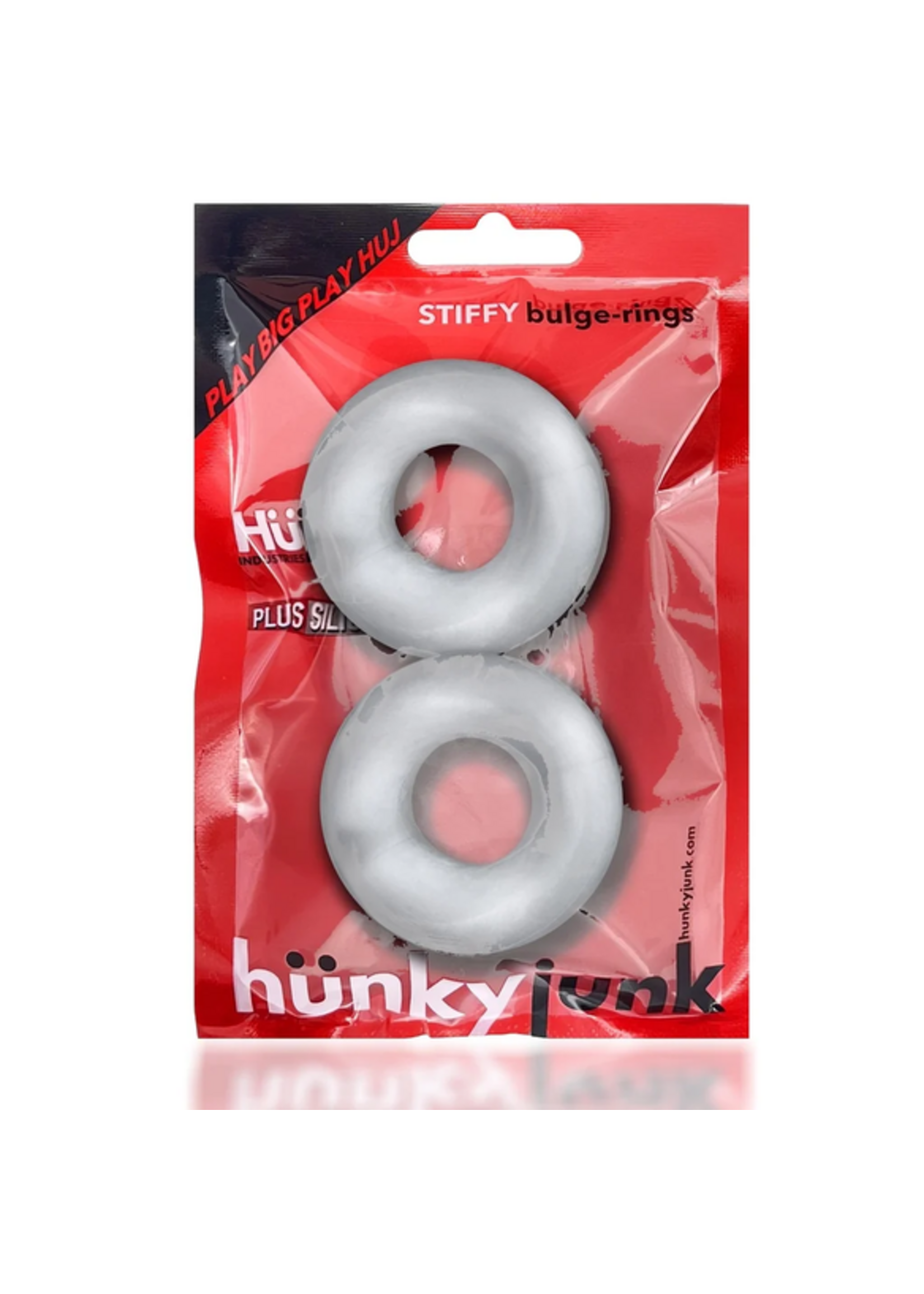 Hunkyjunk STIFFY 2-pack bulge cockrings - CLEAR ICE
