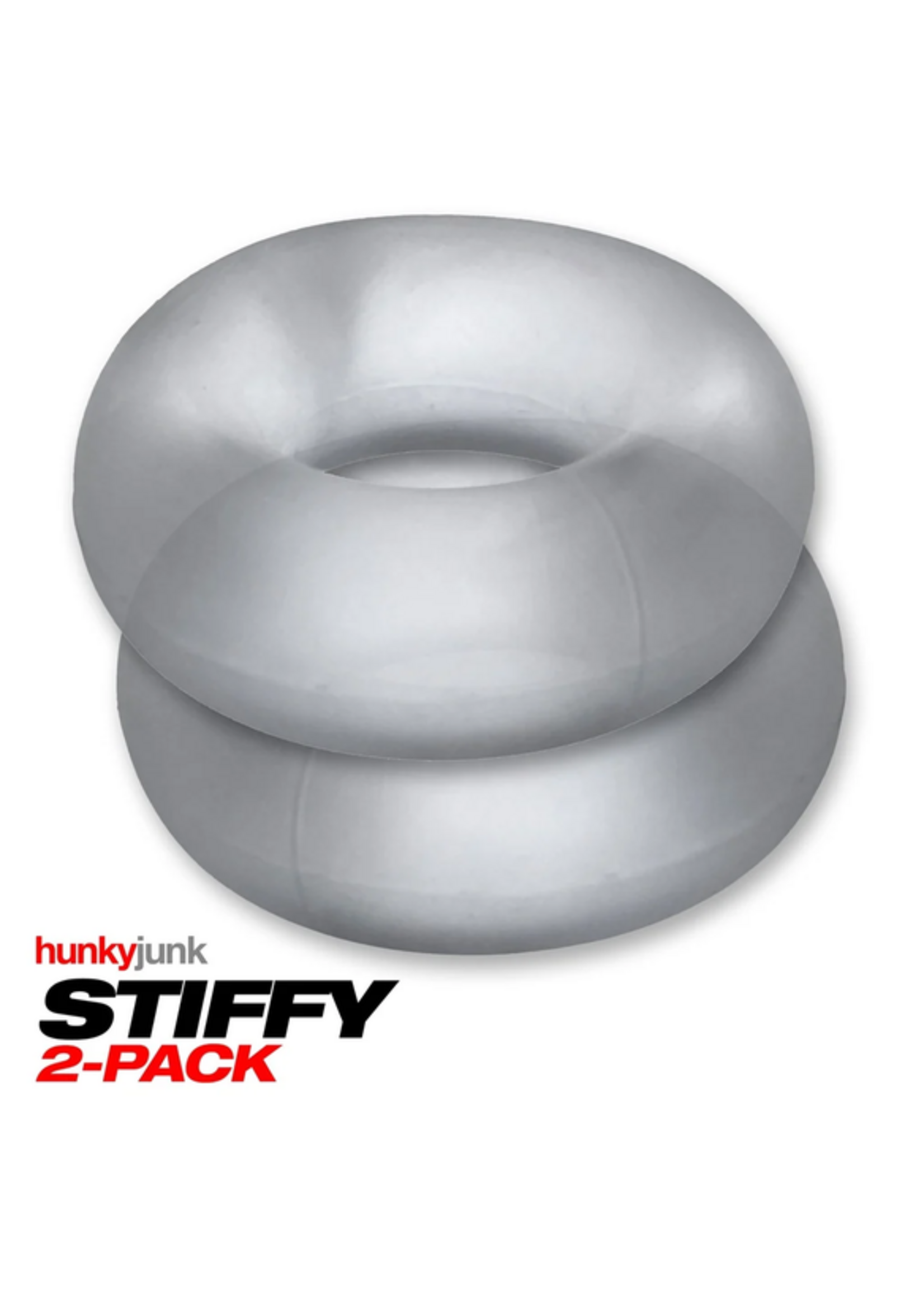 Hunkyjunk STIFFY 2-pack bulge cockrings - CLEAR ICE