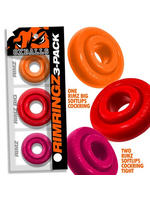 Oxballs Rimringz Multi Size 3-Pack Fire Hots