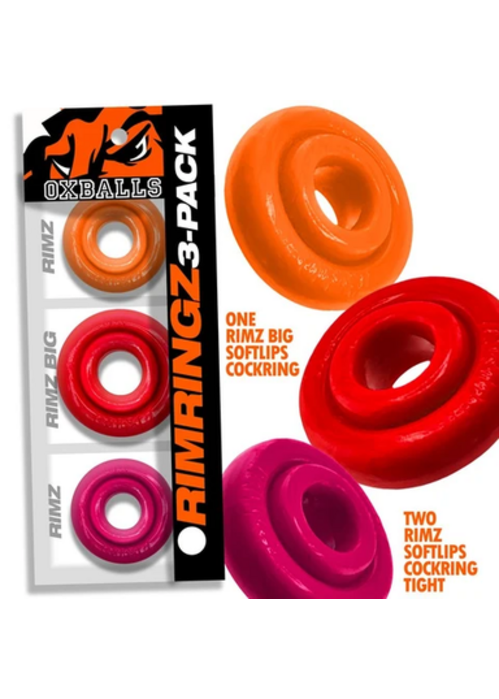 Oxballs Rimringz Multi Size 3-Pack Fire Hots