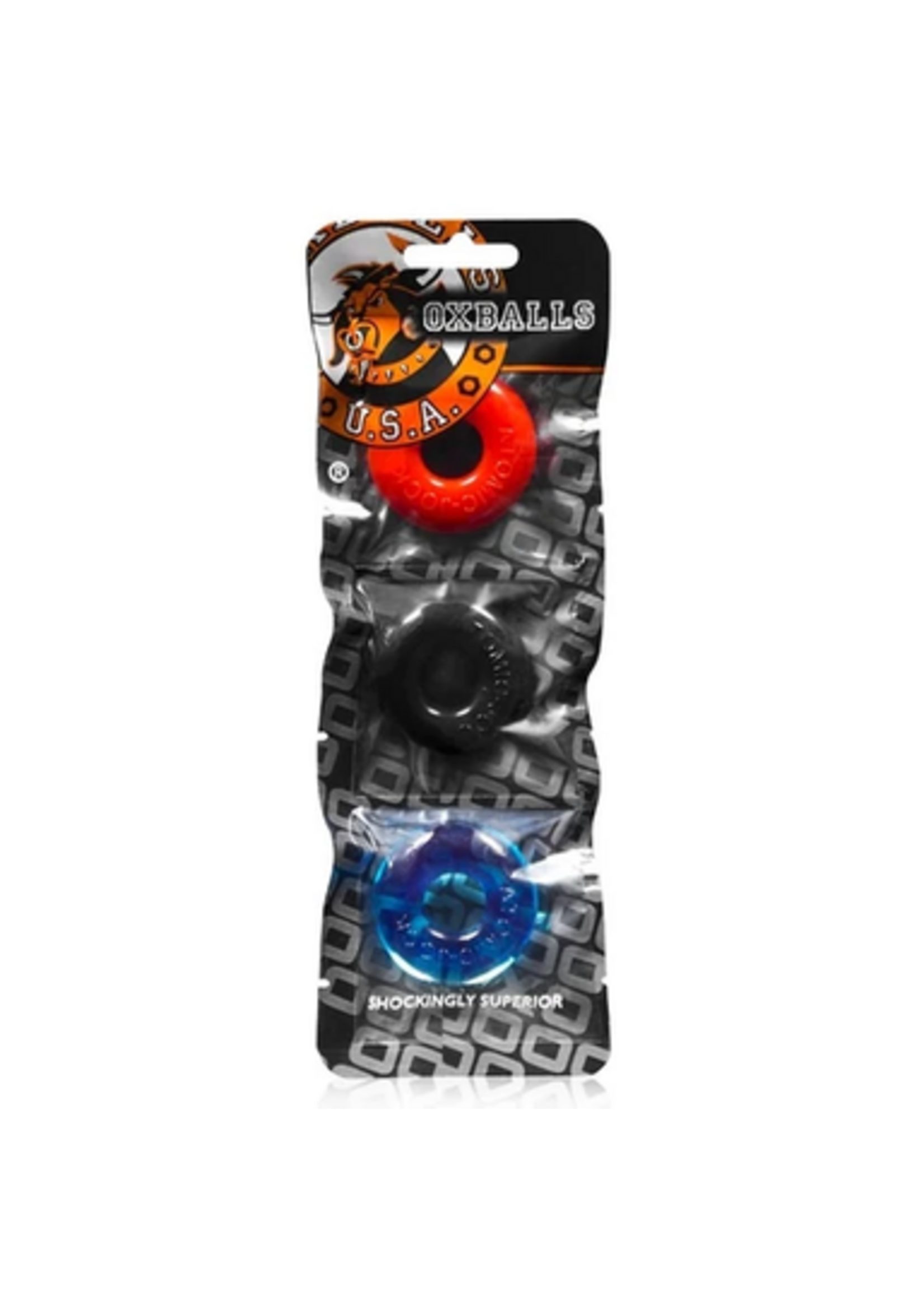 Oxballs RINGER, 3-pack of DO-NUT-1 - MULTI