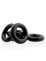 JACKER 5-STACK five-pack tube super-strong cockrings BLACK