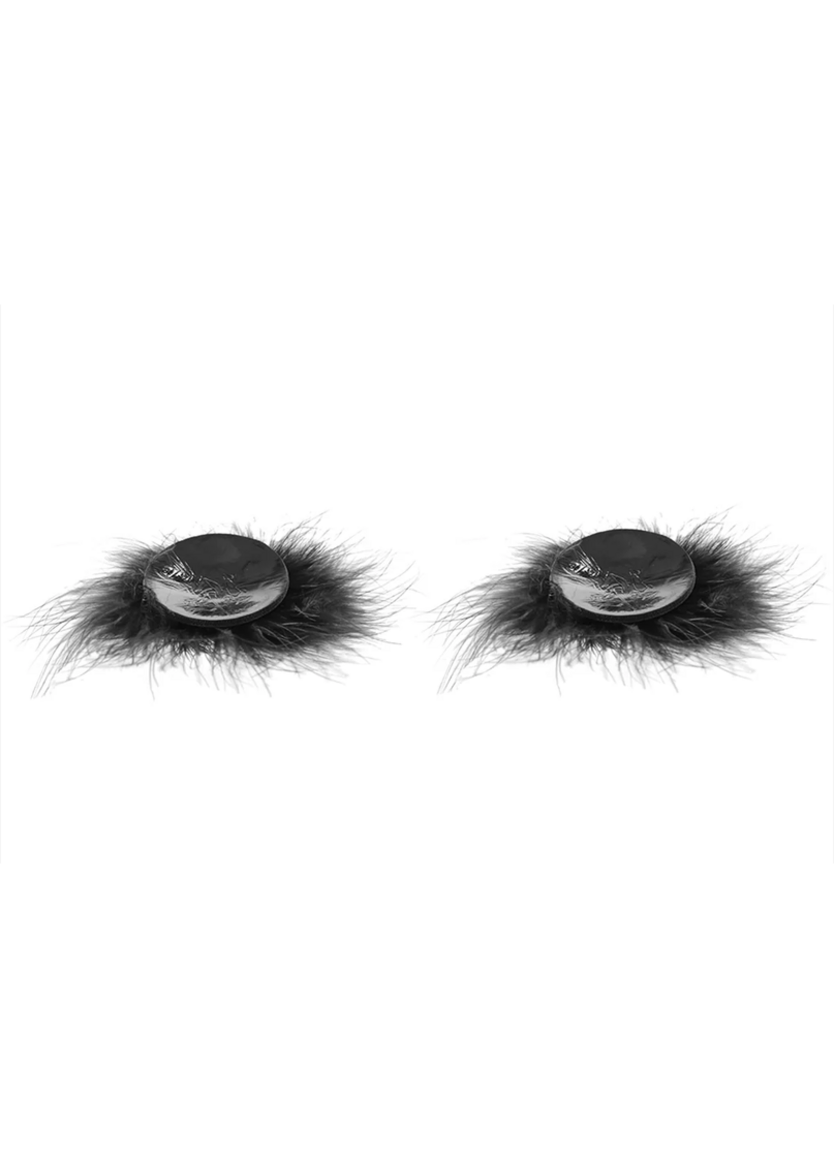 Little Genie Productions Nipple Couture Black Marabou Covers