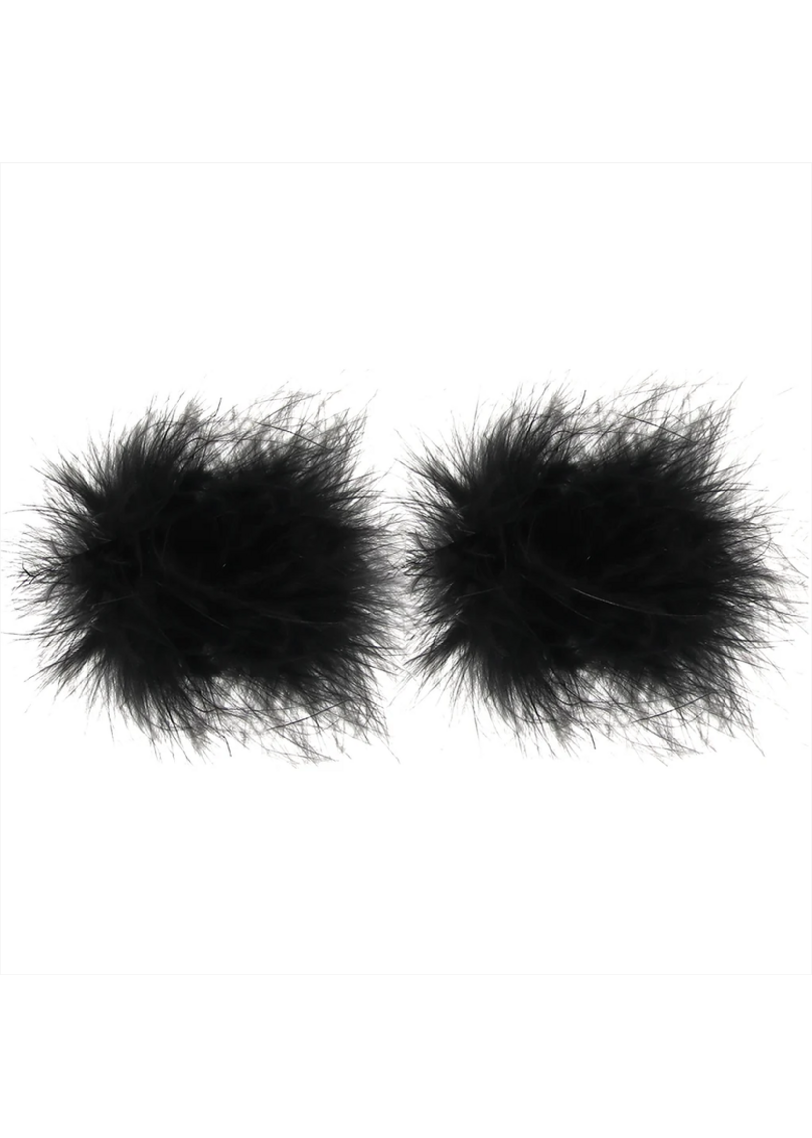 Little Genie Productions Nipple Couture Black Marabou Covers