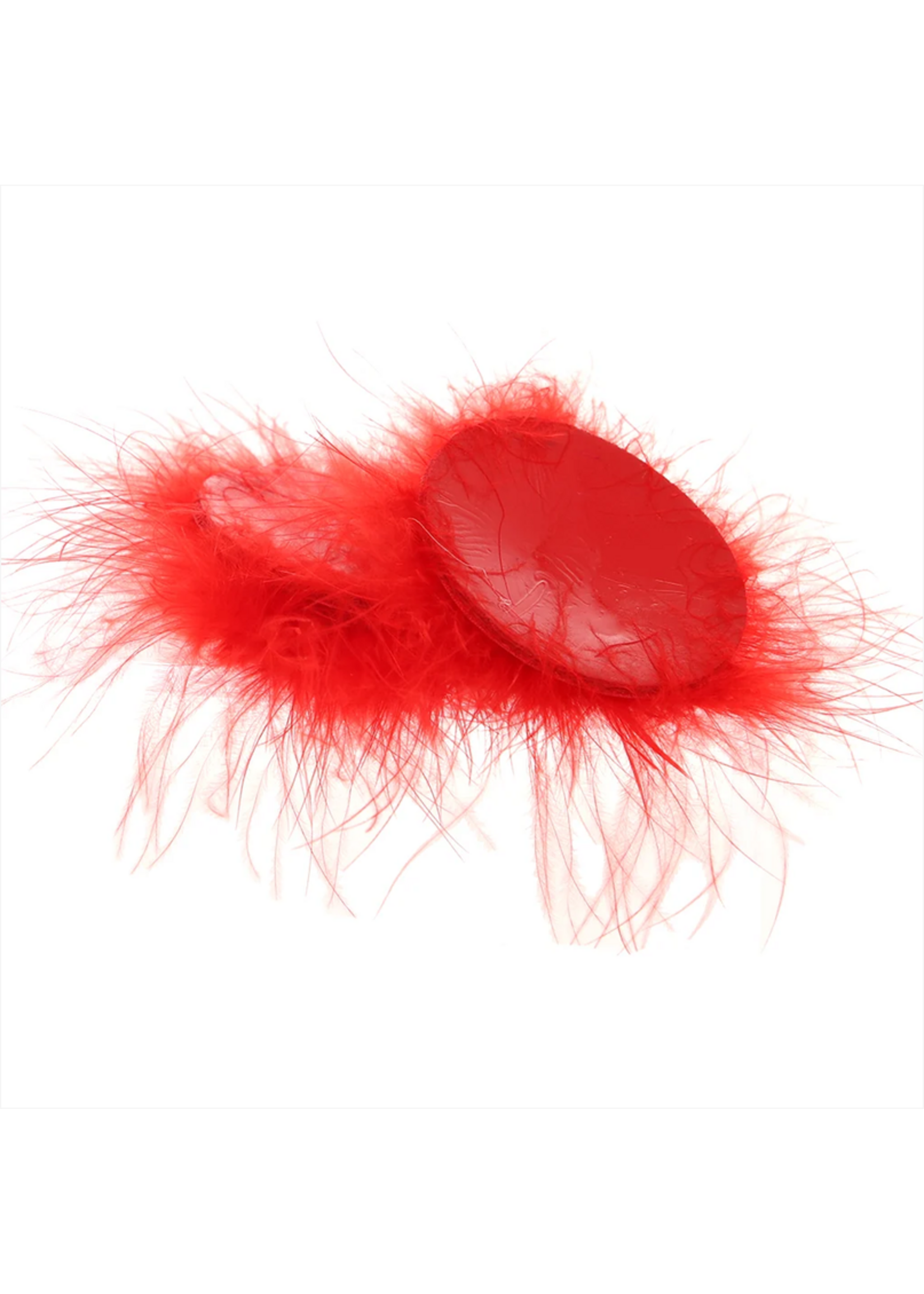 Little Genie Productions Nipple Couture Red Marabou Covers