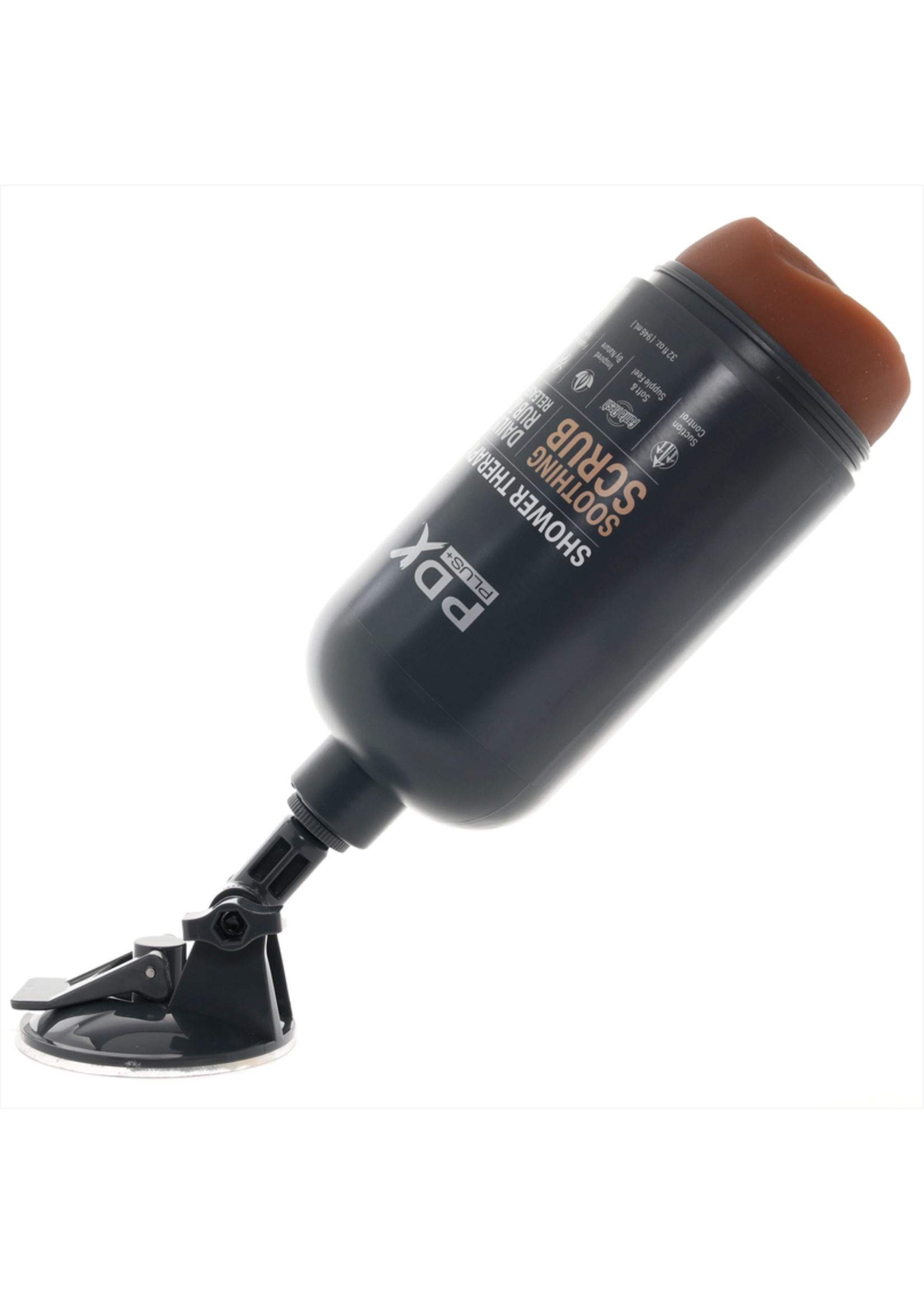 Pipedream PDX Shower Therapy Soothing Scrub Stroker in Brown