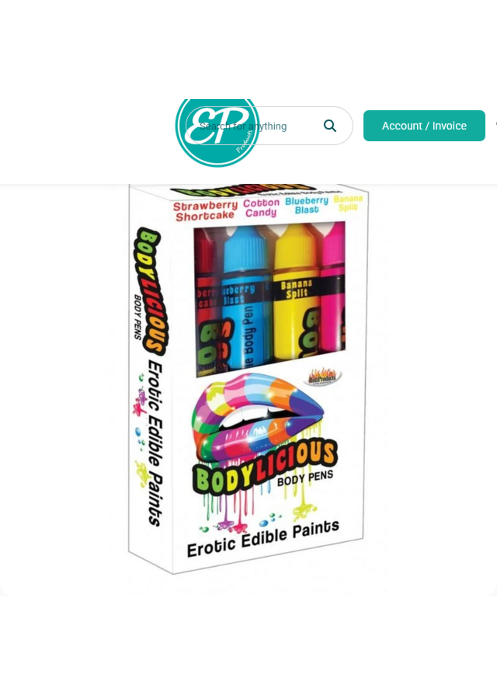 Hott Products Bodylicious Edible Body Pens-4 Asst Flav