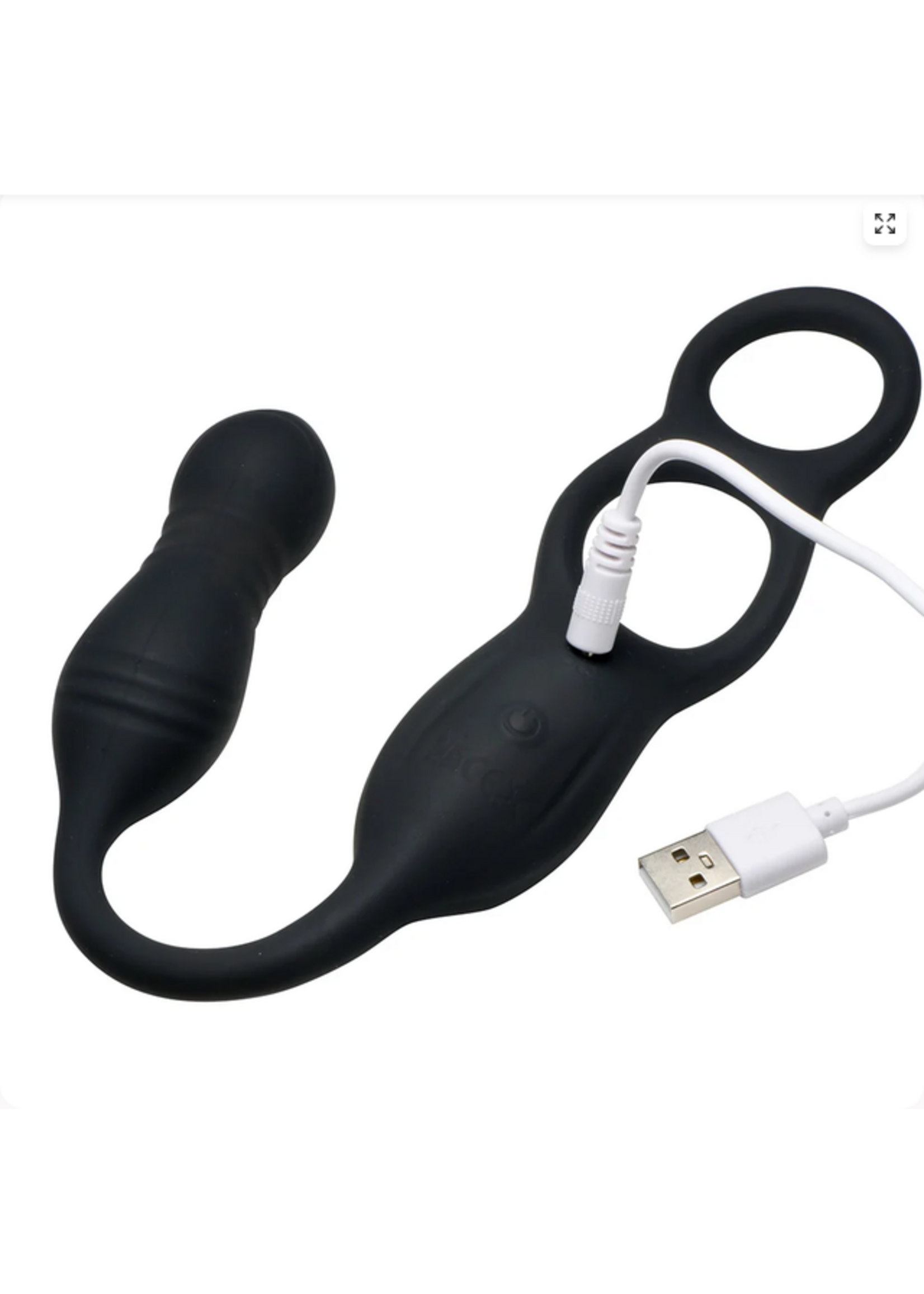 XR Hyper Thrusting and Vibrating Anal Plug with C-Ring