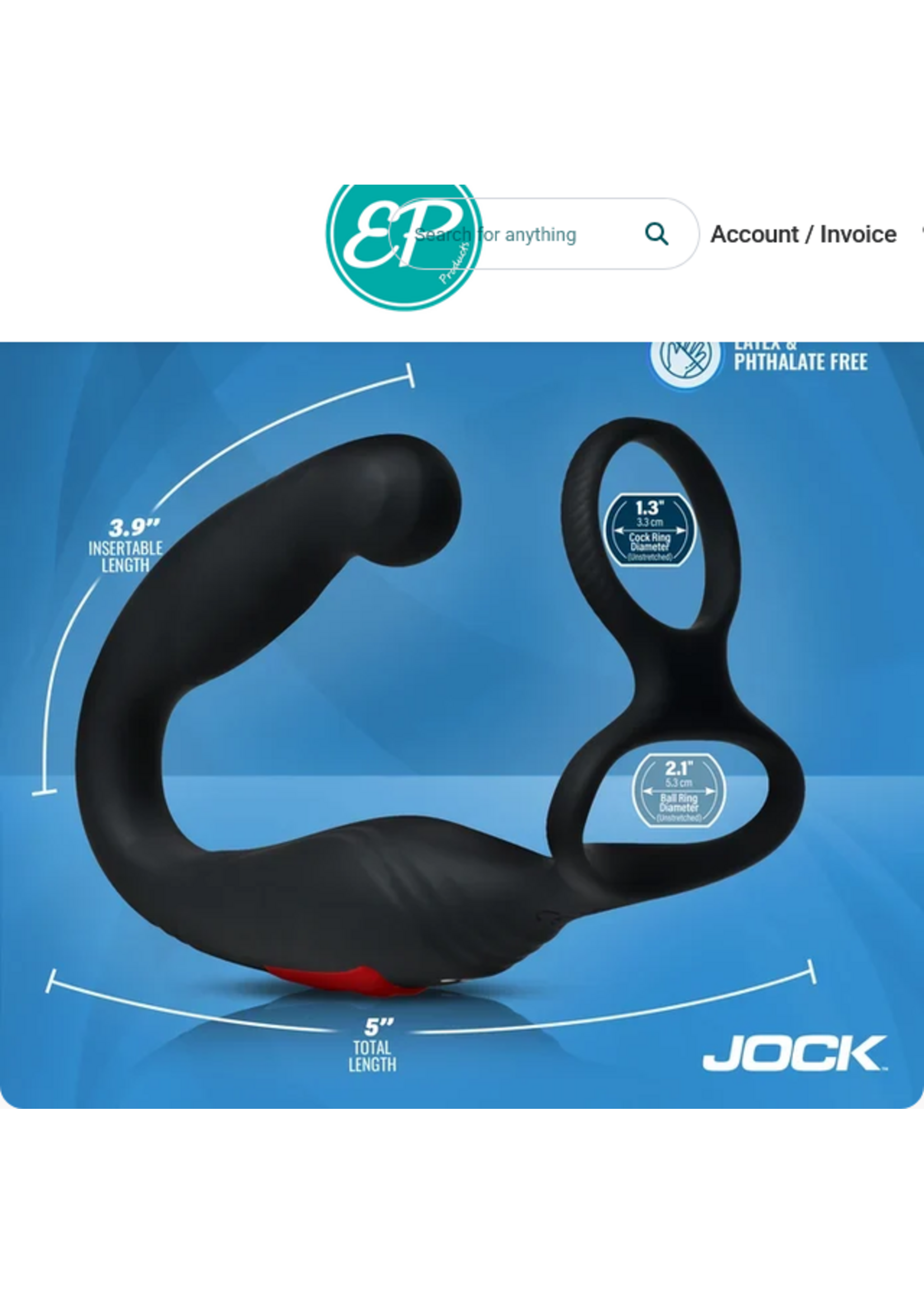 XR Axis Gyrating Prostate Vibrator with C-Ring w/ remote