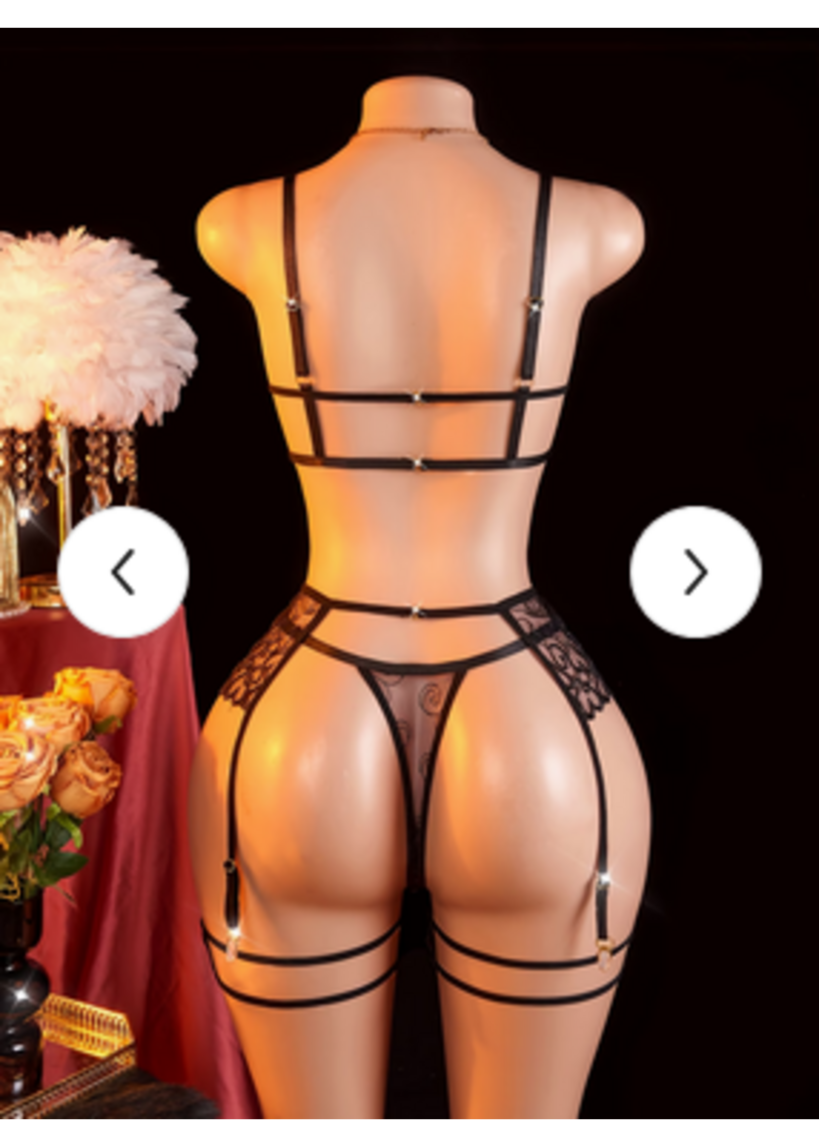 Heart Embroidery 4 Piece Set