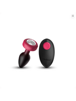 Cheeky Charms Ruby Ombre Eluxe Vibrating Plug With Remote - Clear Gem SMALL