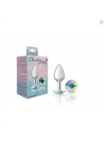 Viben Toys Silver Metal Plug - Round-Clear-Small