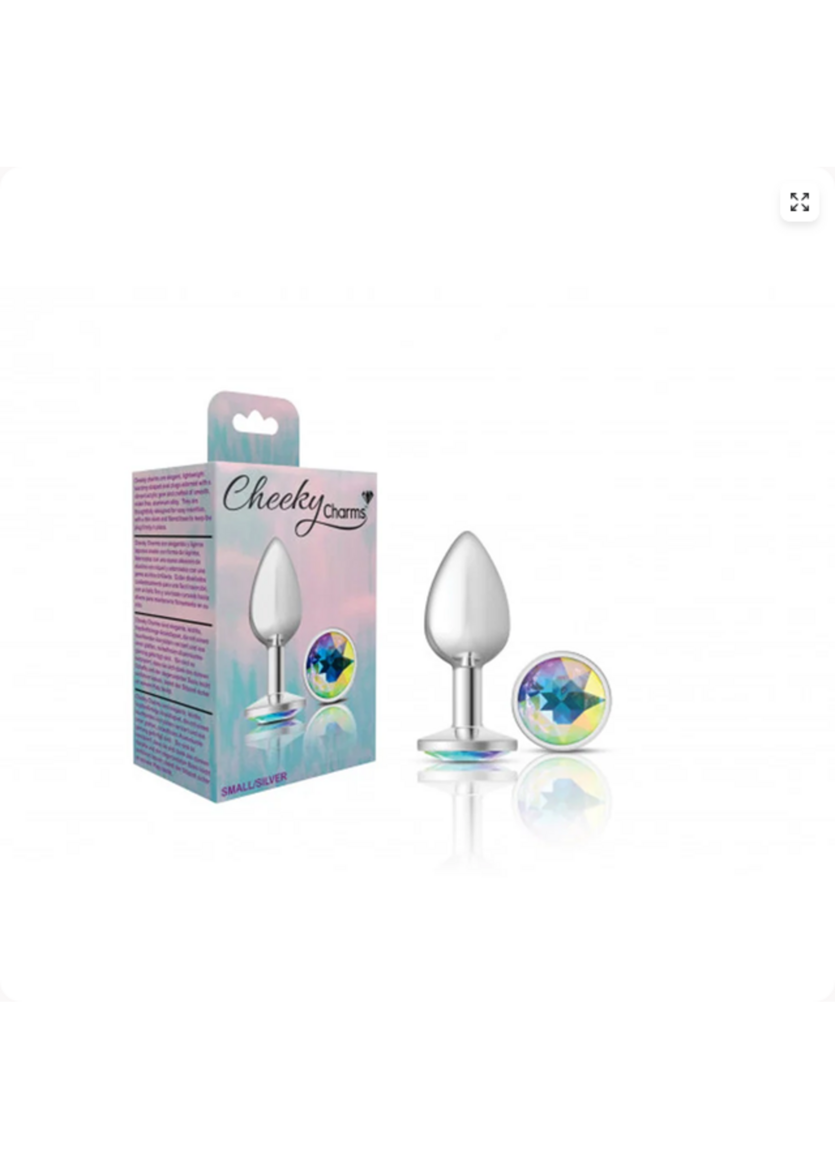 Viben Toys Silver Metal Plug - Round-Clear-Small