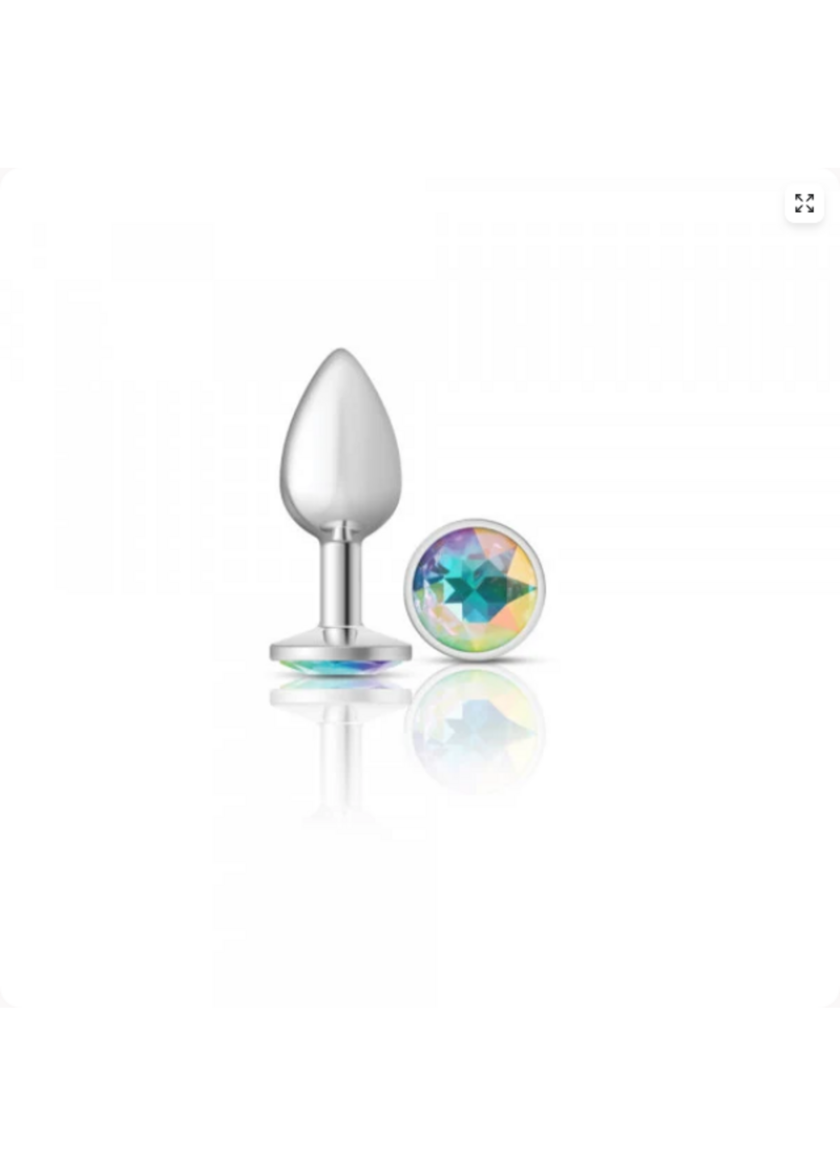 Viben Toys Silver Metal Plug - Round-Clear-Small