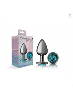 Viben Toys Silver Metal Plug - Round-Teal-Large