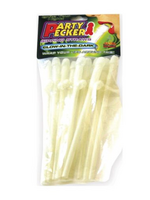 Party Pecker Sipping Straws 10 Pc Bag – Glow in the Dark