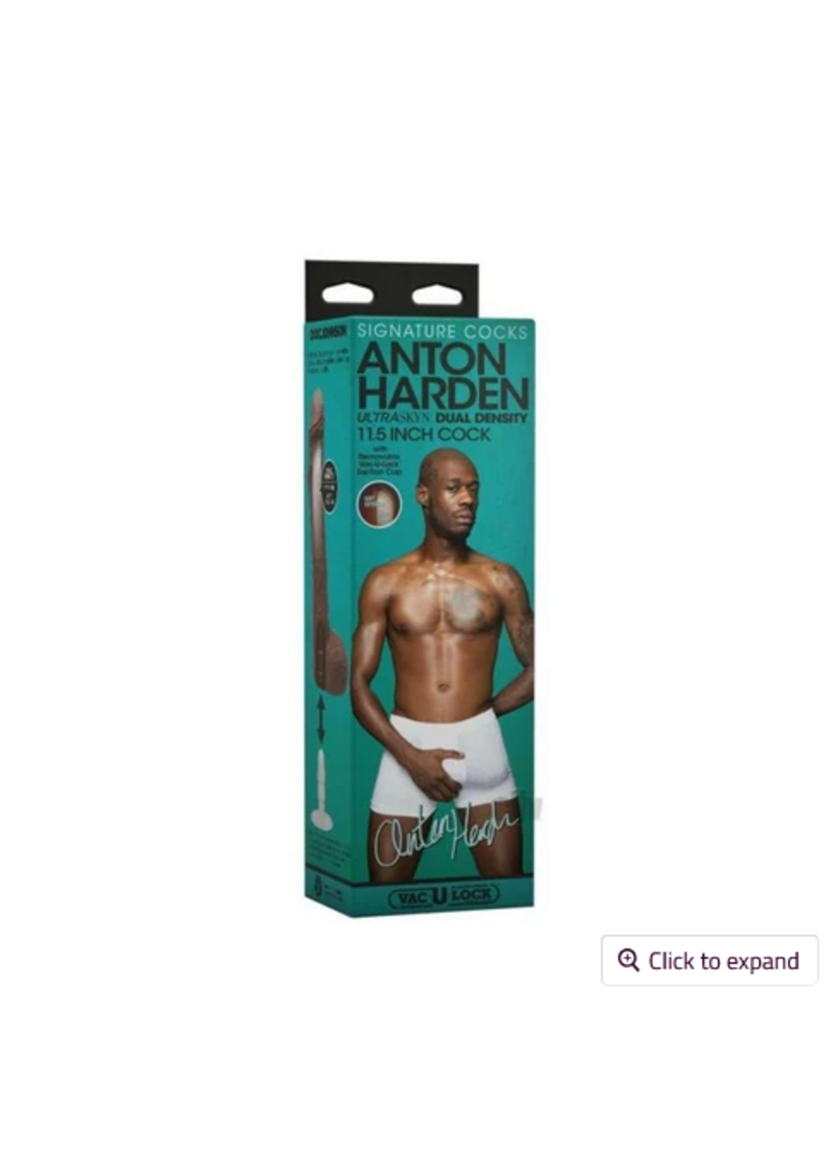 DocJohnson Signature Cocks Anton Harden 11 In. Ultraskyn Cock With Removable Vac-u-lock Suction Cup