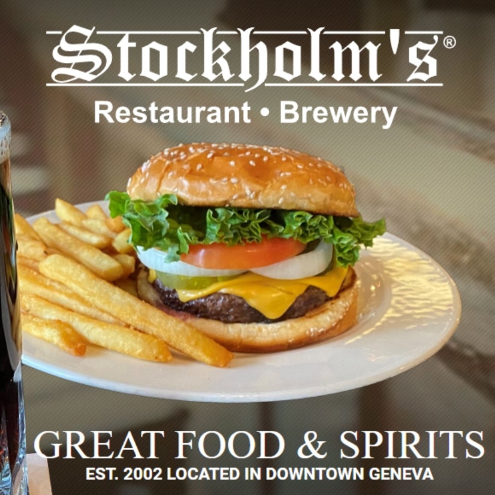 Stockholm's Brew Pub-Geneva Stockholm's Brew Pub-Geneva $10.00 Dining certificate