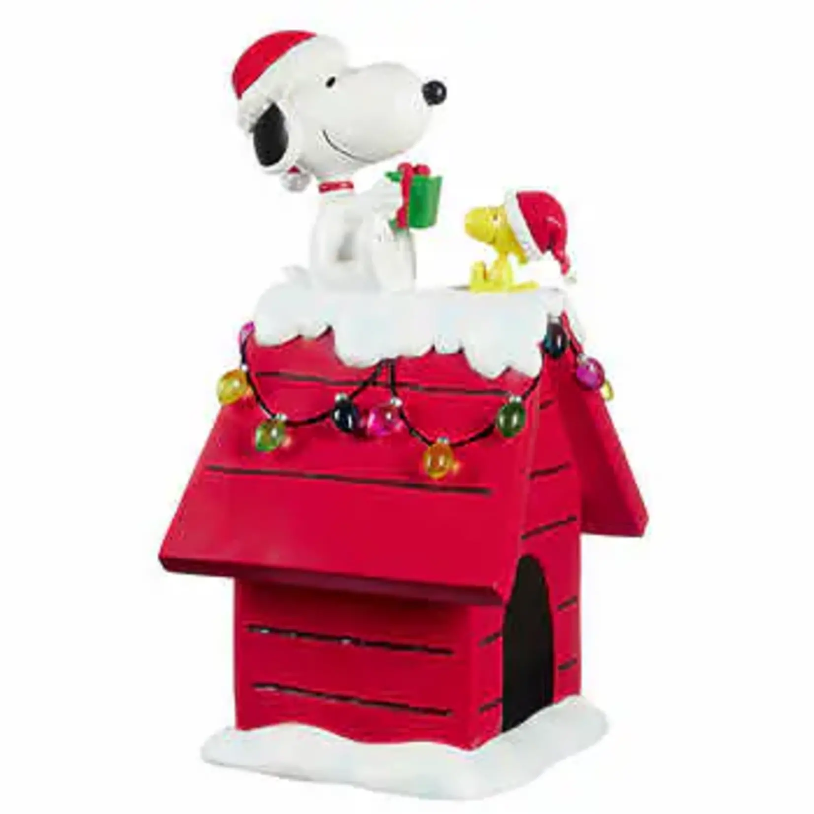 Snoopy and Woodstock on Lighted Doghouse