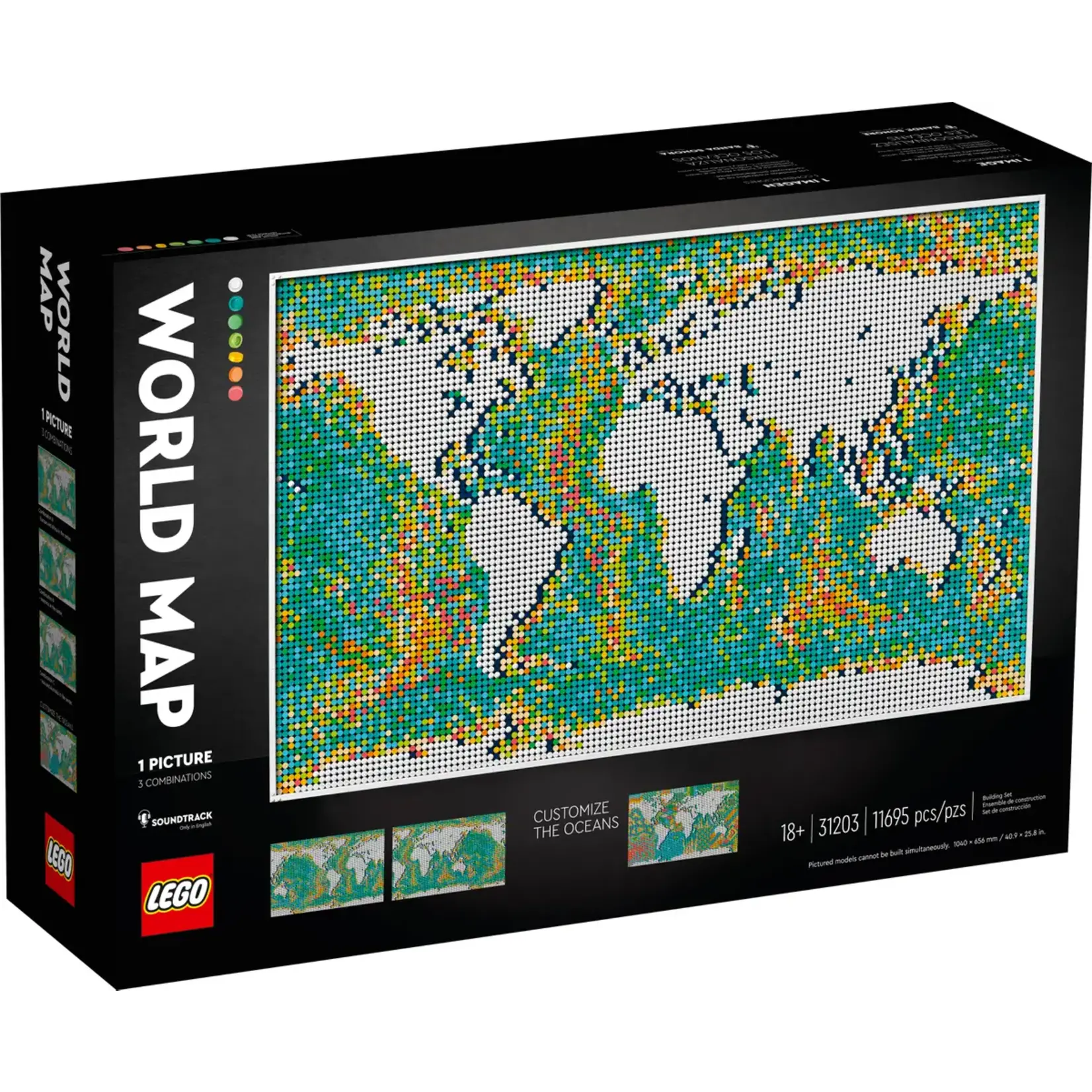 LEGO Art World Map - 11,695 pcs - LEGO