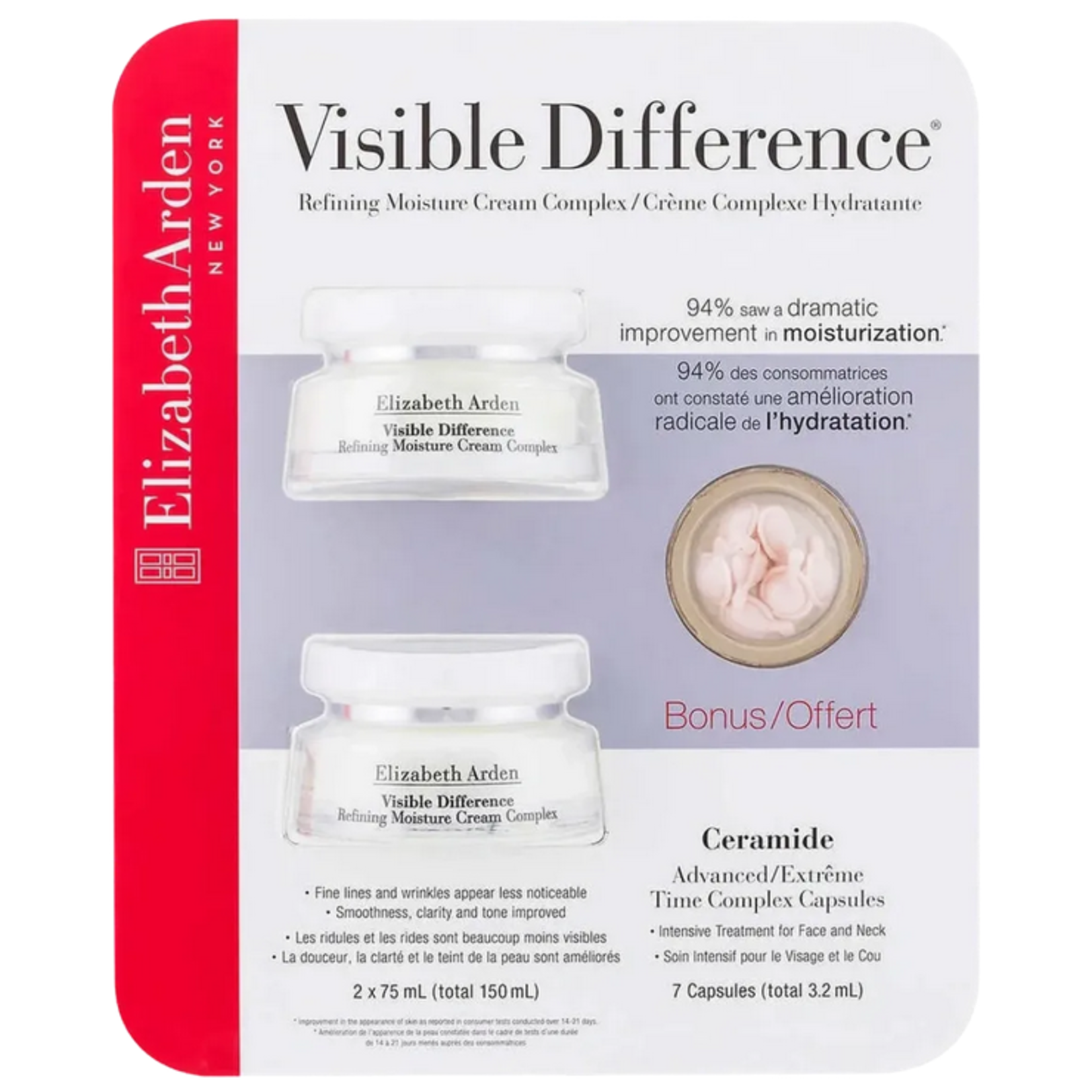 Elizabeth Arden Visible Difference Refining Moisture Cream 2 x 75 mL