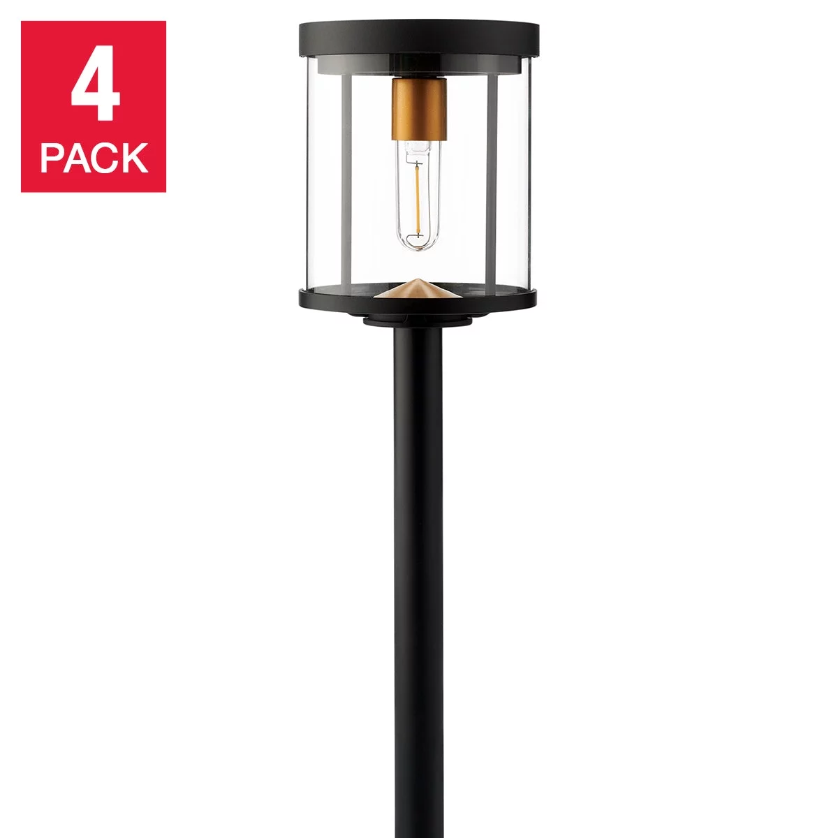 Naturally Solar Vintage Style LED pathway lights, 4pack Surplus Sam's