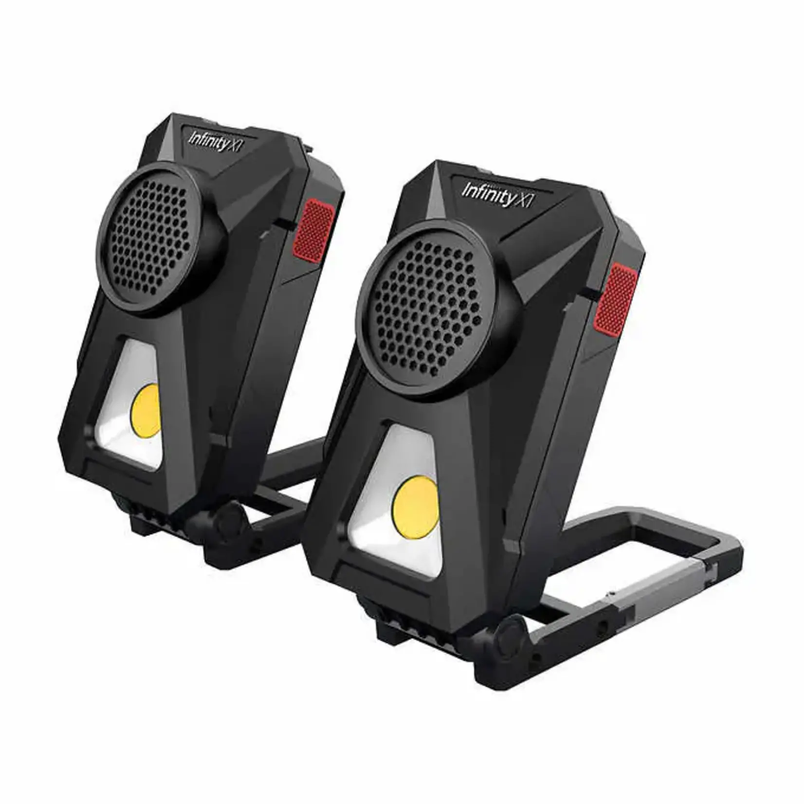 Infinity X1 Work Lights with Bluetooth Speakers, 2 pk