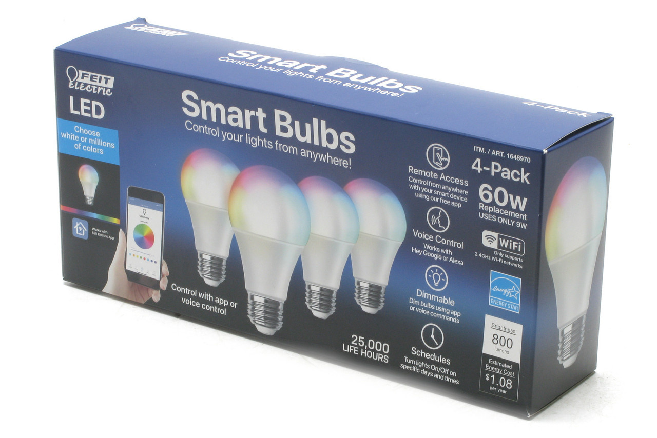 Feit Electric LED Smart Bulbs 4 pack Surplus Sam's