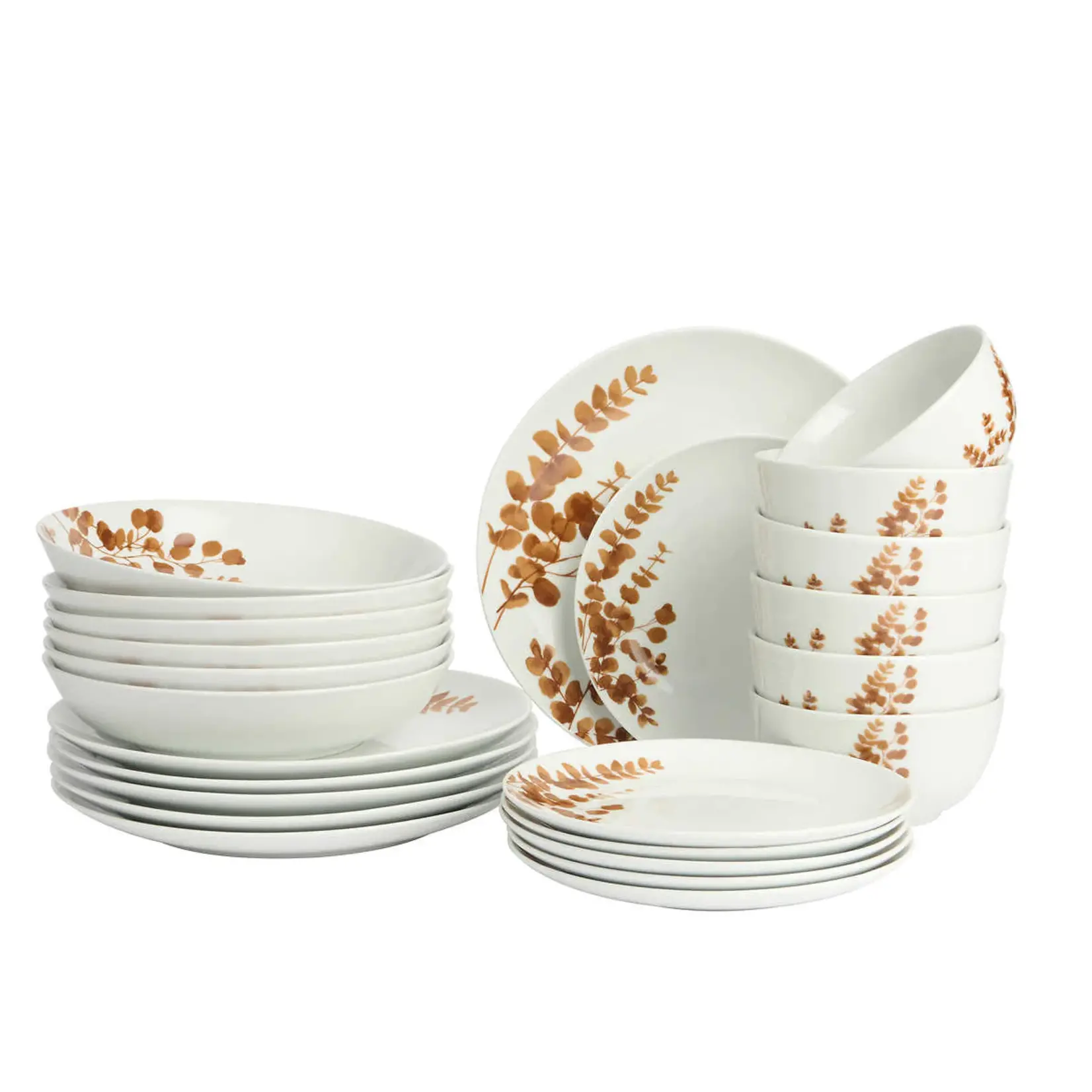 trudeau porcelain dinner set 24pc