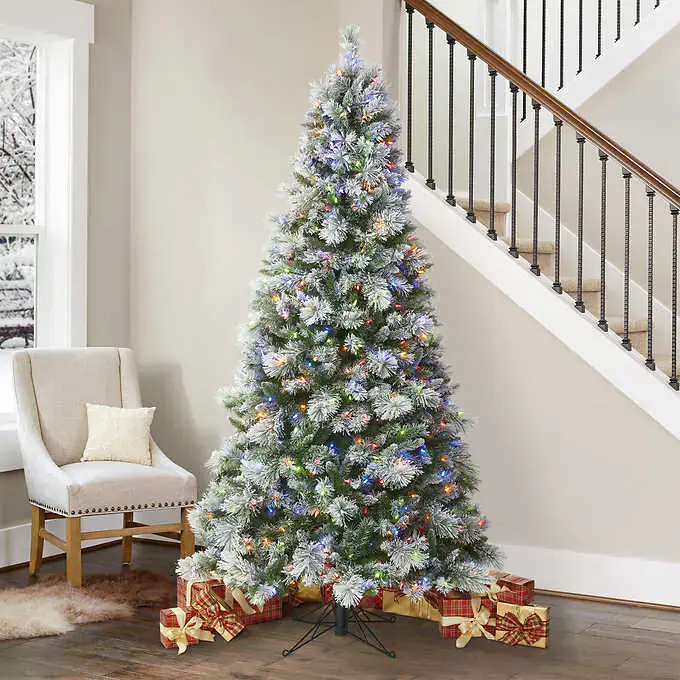 7.5 ft PreLit Slim Aspen EZ Connect Artificial Christmas Tree, 450