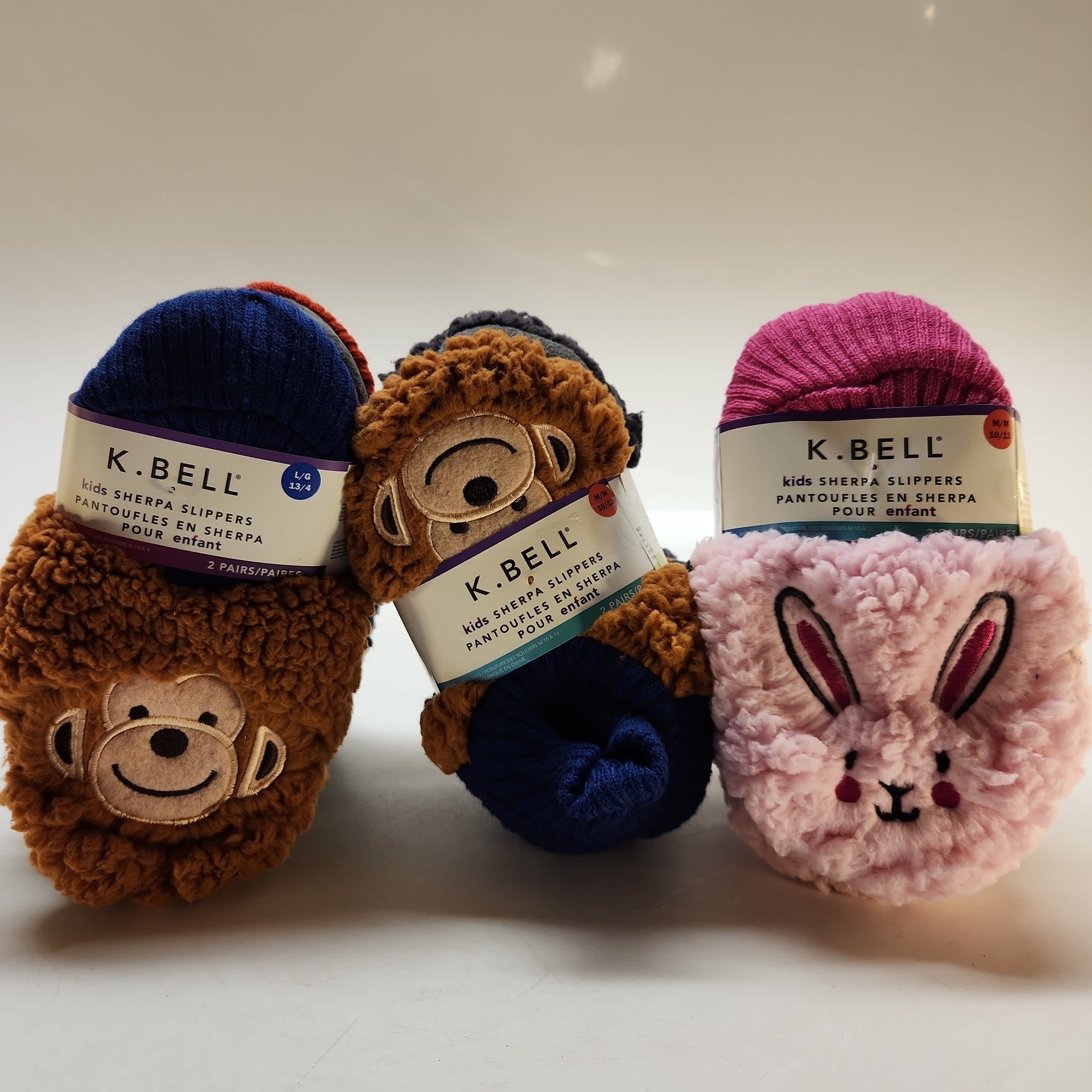 K. Bell Kids Sherpa Slipper 2pk