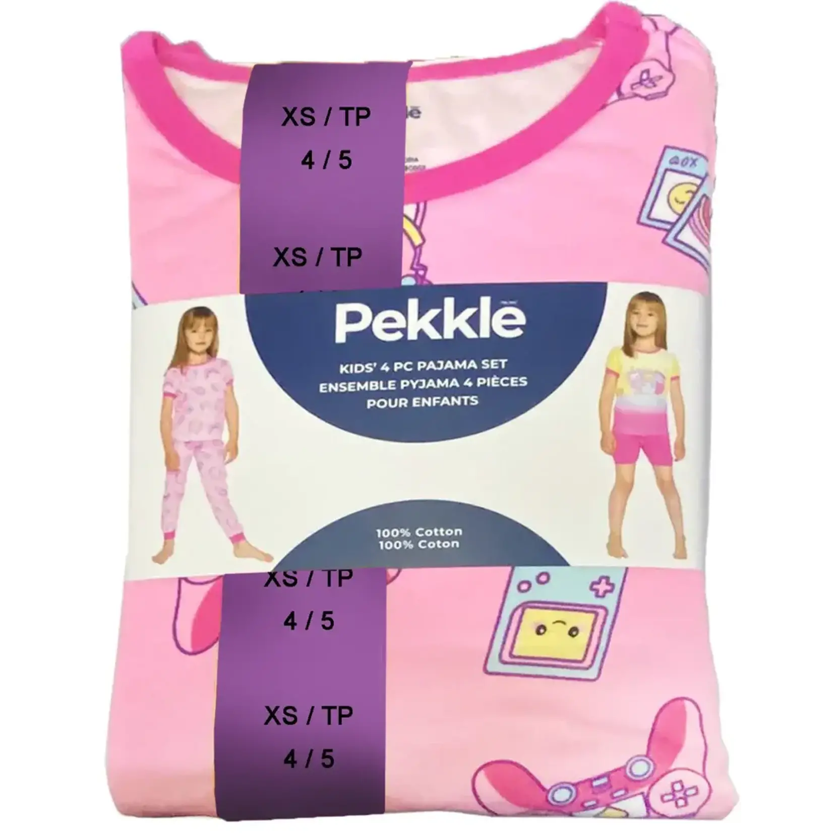 Pekkle - Girls 4pc S/S Pyjama Set -