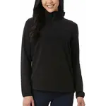32D Heat - Ladies 1/4 snap Pullover - SALE - BLACK LARGE