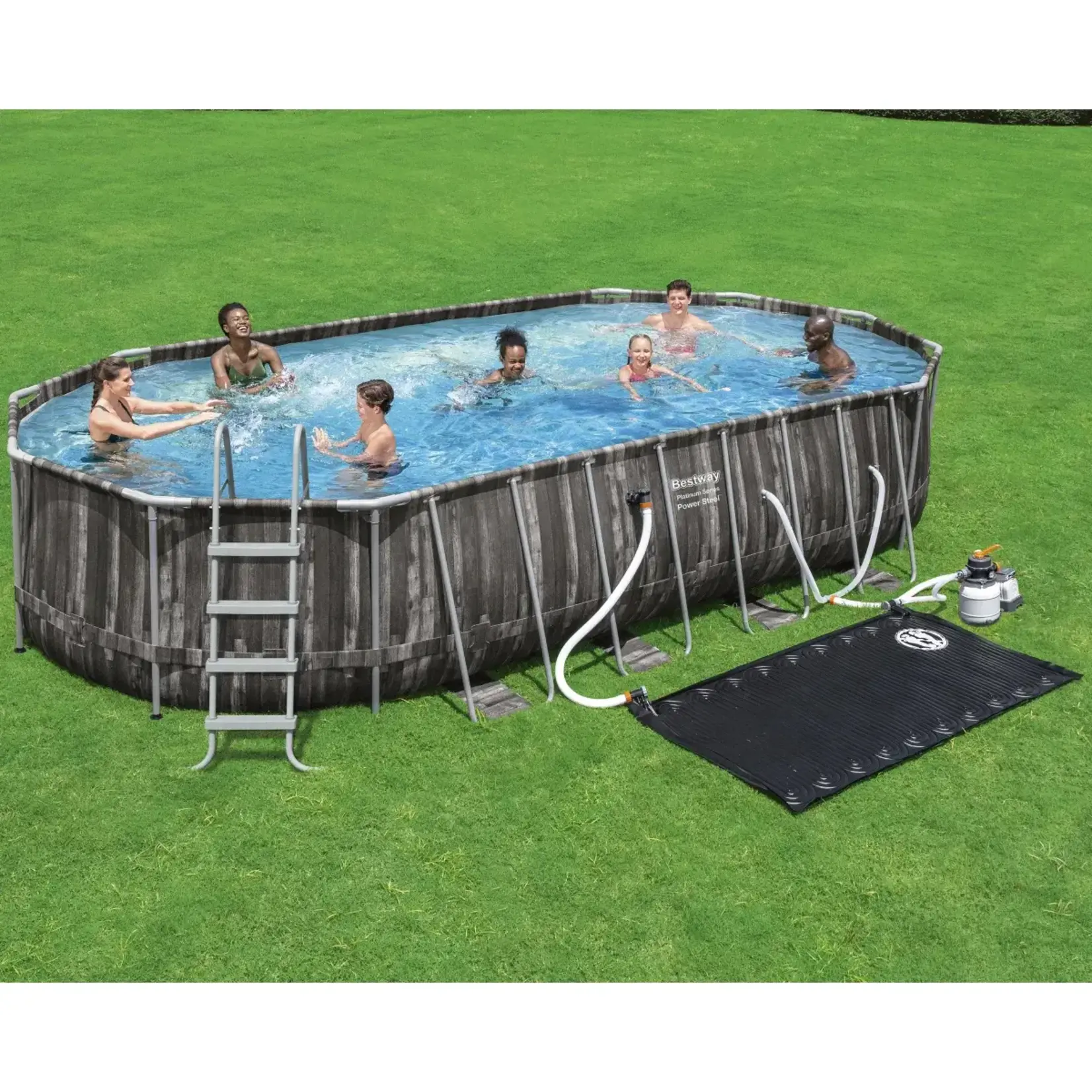 Bestway Power Steel 22’ x 12’ x 48’’ Above Ground Oval Pool Set