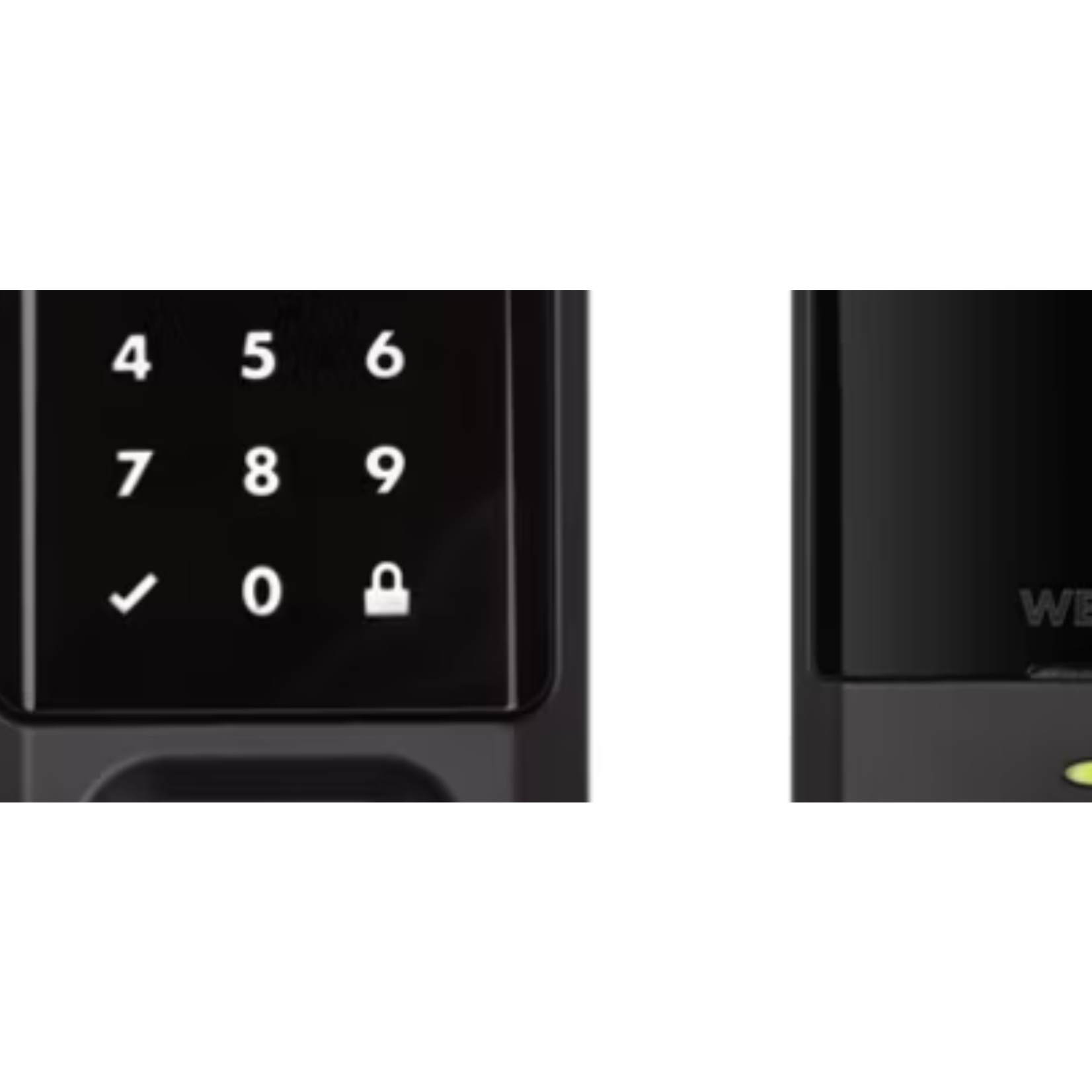 Opened-Weiser Wi-Fi Touchscreen Smart Lock Electonic Deabolt and Handleset Combo Pack - Blk -