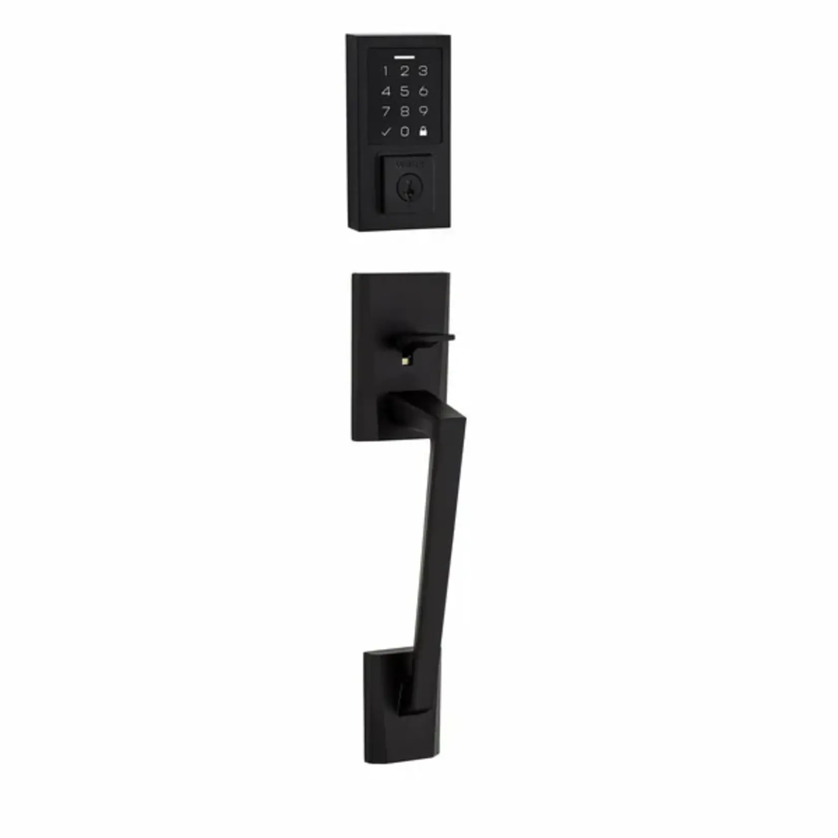 Opened-Weiser Wi-Fi Touchscreen Smart Lock Electonic Deabolt and Handleset Combo Pack - Blk -