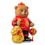 Bear with Lantern & Money Bag, 48 cm (18.9 in.)