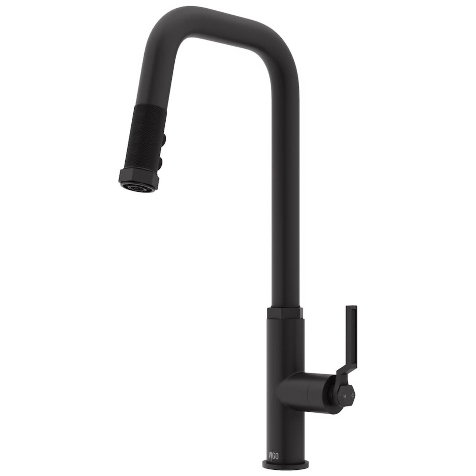 VIGO Hart Angular Single-Handle Kitchen Faucet - Matte Black