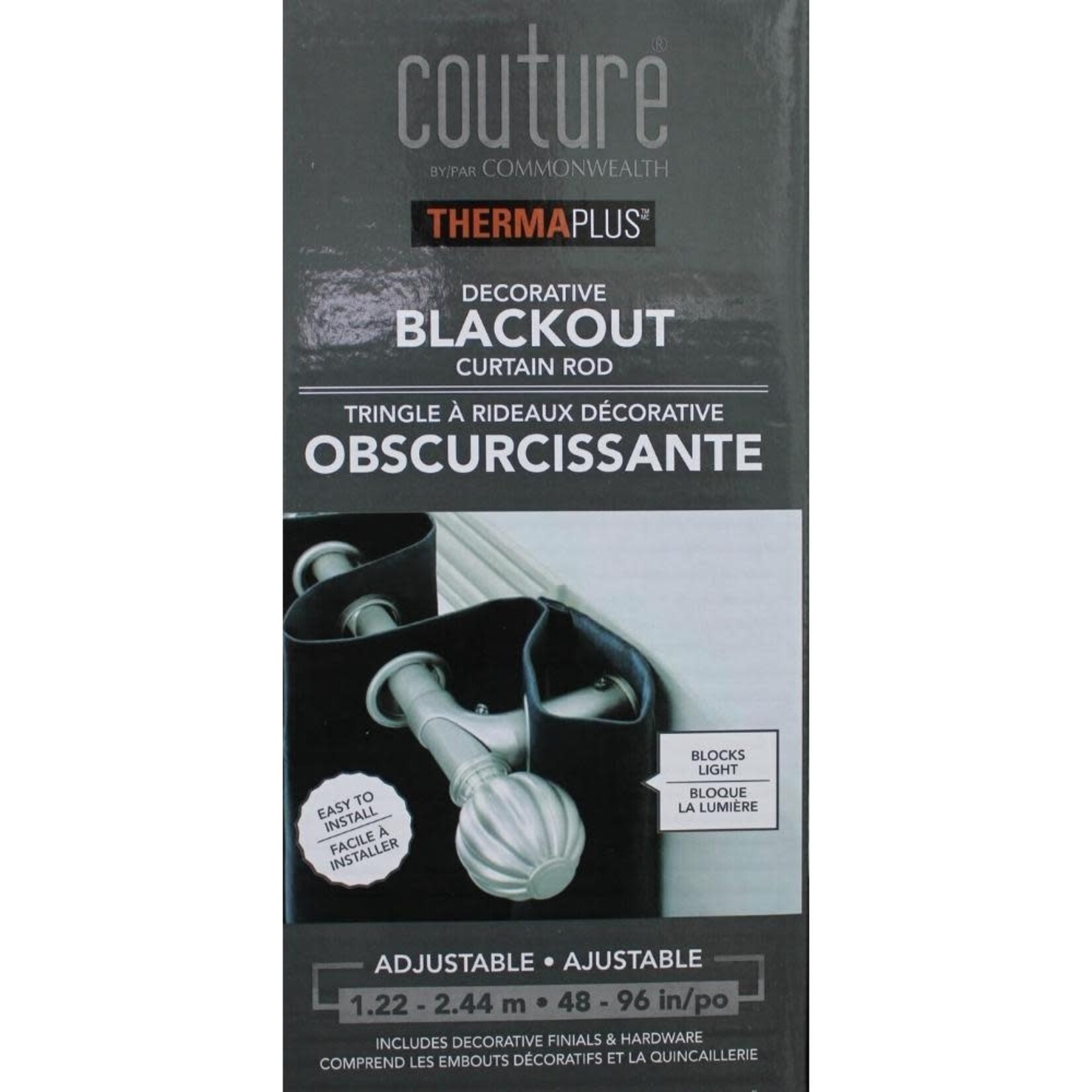 Couture - Decorative Blackout Curtain Rod -