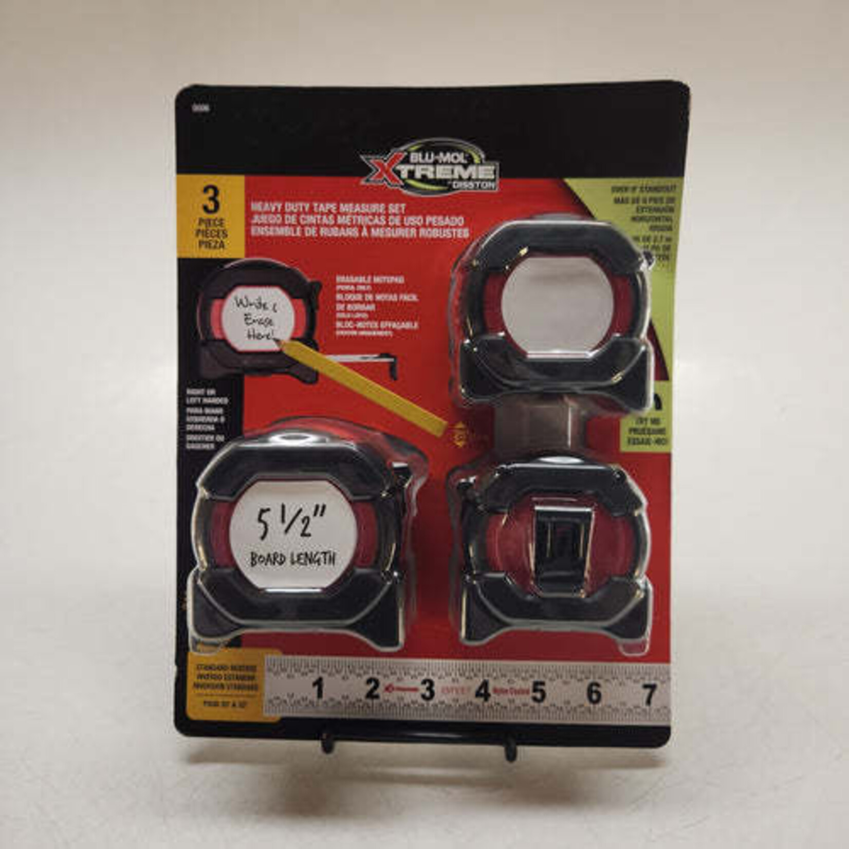 Blu Mol Xtreme Heavy Duty Tape Measure 3 Pieces