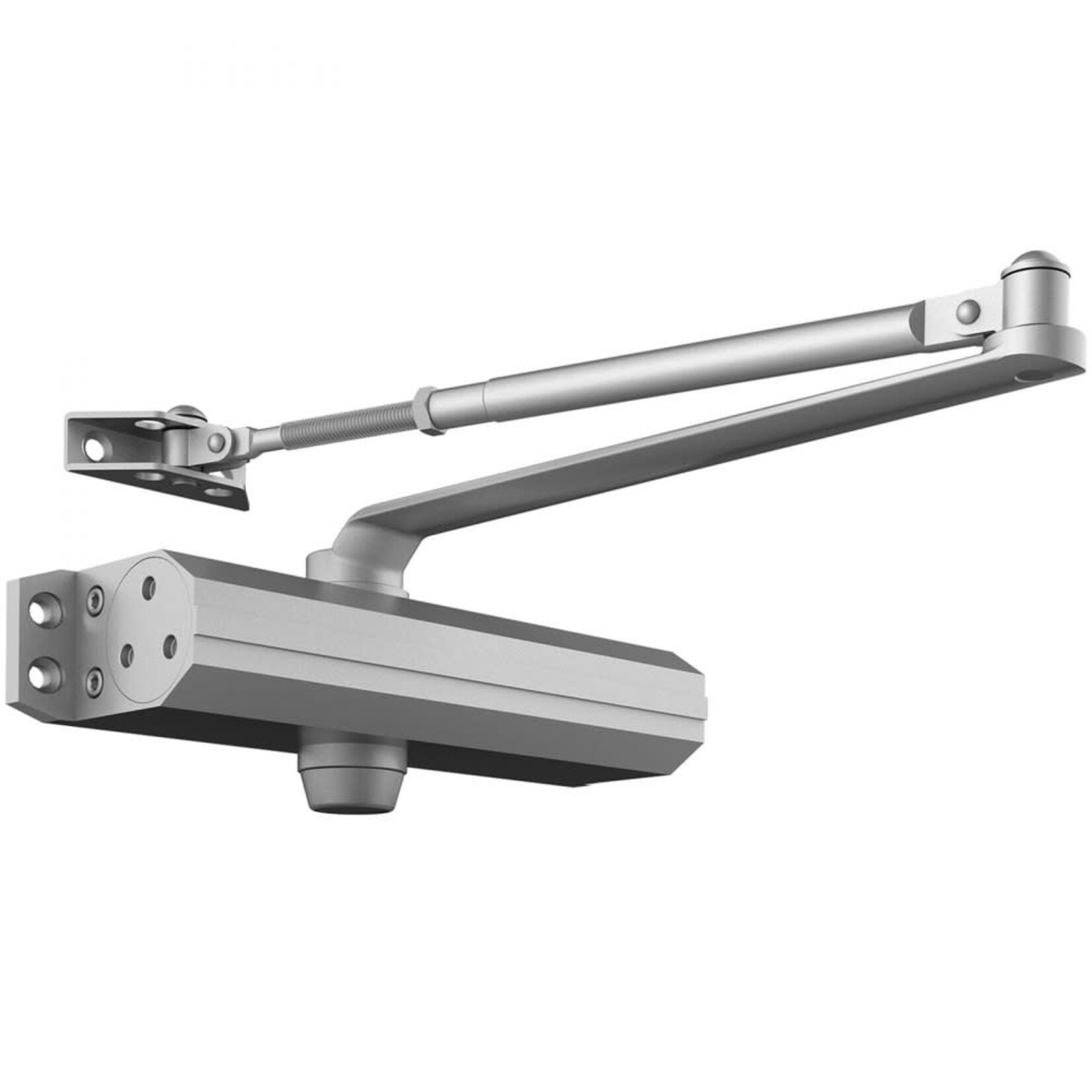 VEVOR VEVOR Door Closer, Automatic Door Closer Commercial or Residential Use for Door Weights 330Lbs, Adjustable Size Hydraulic Buffer Door Closers Heavy Duty Cast Aluminum Body, Easy Install, Silver