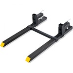 VEVOR VEVOR Pallet Forks, 2000 lbs Clamp on Pallet Forks, 43" Total Length Tractor Bucket Forks with Adjustable Stabilizer bar, Heavy Duty Pallet Forks for Tractor Attachments, Skid Steer, Loader Bucket