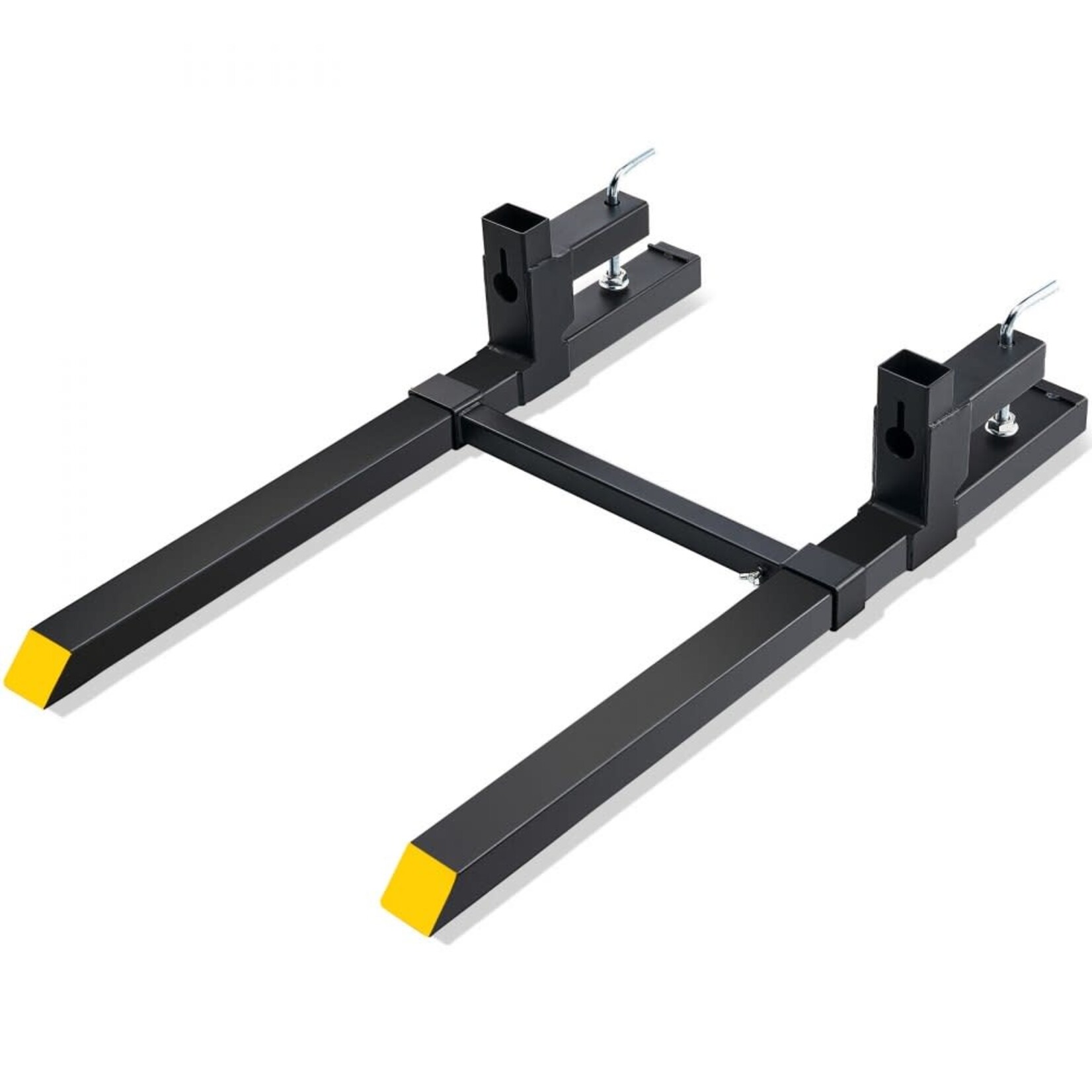 VEVOR VEVOR Pallet Forks, 2000 lbs Clamp on Pallet Forks, 43" Total Length Tractor Bucket Forks with Adjustable Stabilizer bar, Heavy Duty Pallet Forks for Tractor Attachments, Skid Steer, Loader Bucket