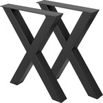 VEVOR Stainless Metal Table Legs X Shape For Dining Table Desk 2pc Heavy Duty 28" X24"