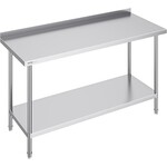 VEVOR VEVOR 24 x 60 x 36 Inch Stainless Steel Work Table, Commercial Food Prep Worktable Heavy Duty Prep Worktable, Metal Work Table with Adjustable Height for Restaurant, Home and Hotel