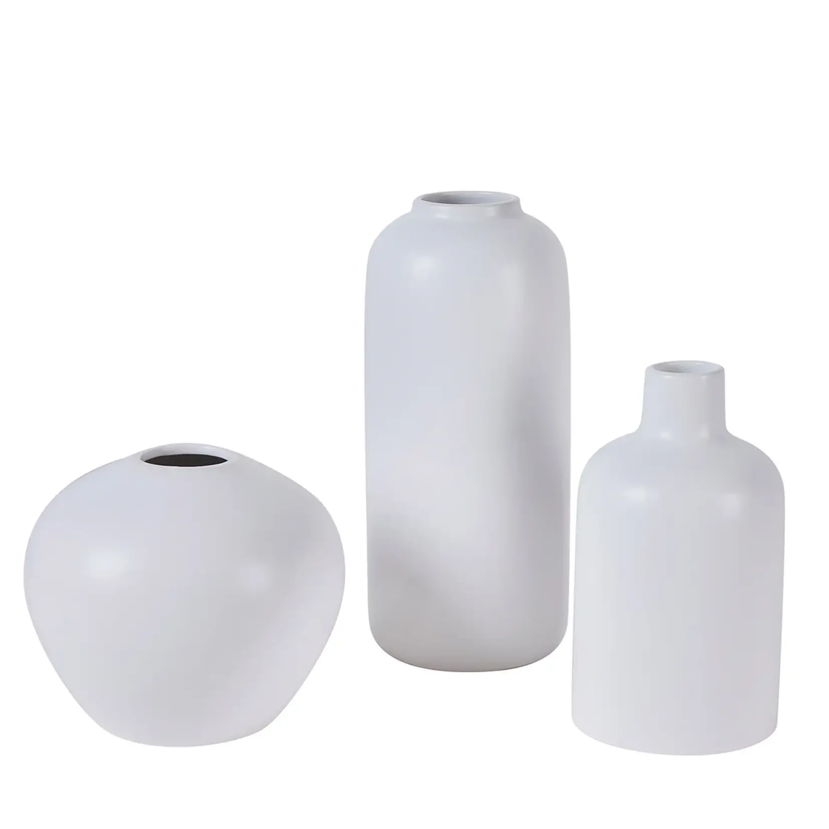 VCNY Handcrafted Stoneware Vases, Set of 3