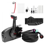 VEVOR VEVOR Boat Throttle Control, 881170A13 Side-Mounted Outboard Remote Control Box for Mercury PT 4-Stroke, Marine Throttle Control Box with Power Trim Switch, 16.6 ft Harness 14 Pin, and Lanyard