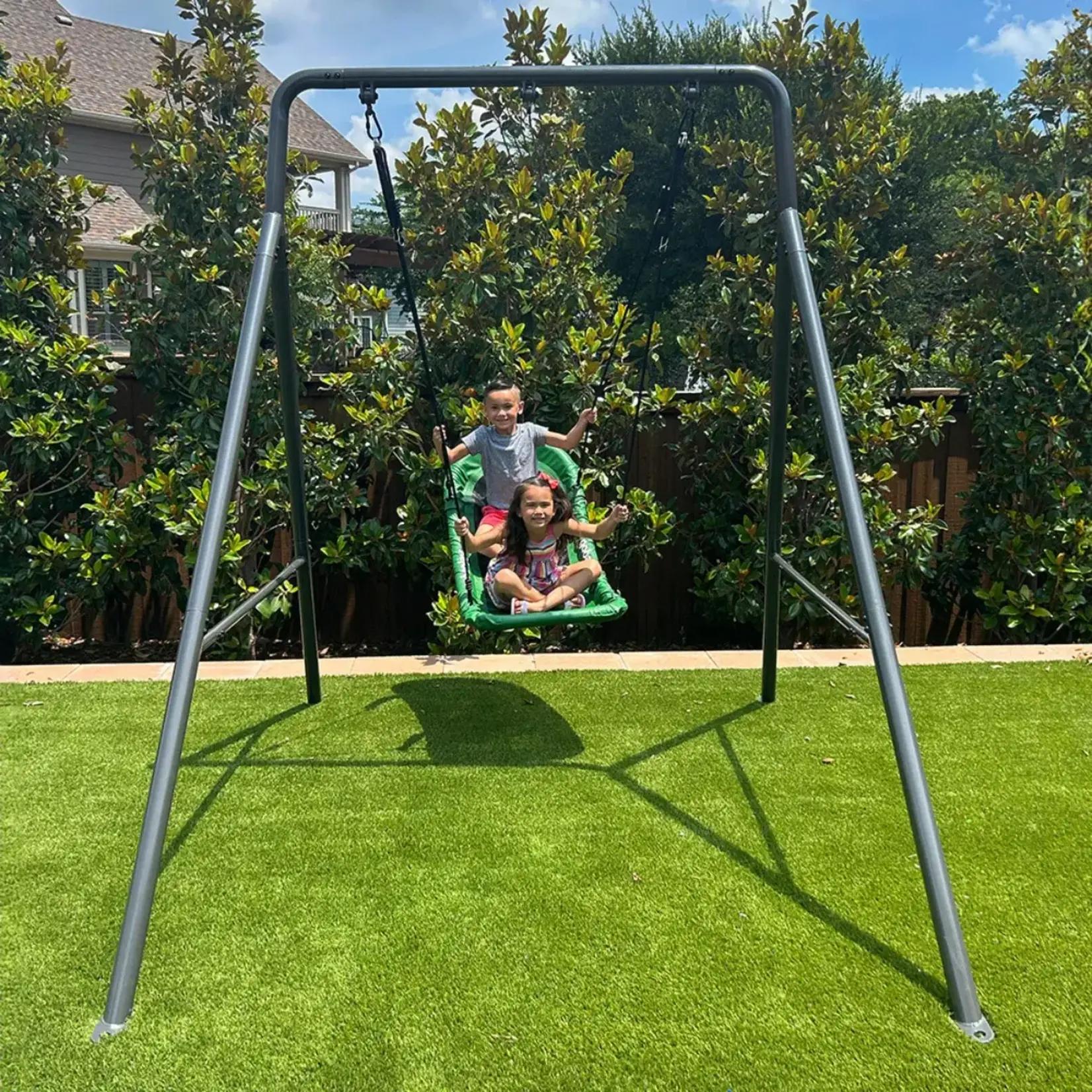 Gobaplay Single Swing Set With Boat Platform Swing