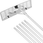 VEVOR VEVOR Snow Roof Rake, 25" Blade Snow Removal Tool, 21ft Reach Aluminium Roof Shovel, Roll Wheels for Roof Protection, Anti-Slip Handle Grip, Easy to Setup & Use for House Roof, Car Snow, Wet Leaves