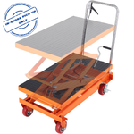 VEVOR VEVOR Hydraulic Lift Table Cart, 770lbs Capacity 59" Lifting Height, Manual Double Scissor Lift Table with 4 Wheels and Non-slip Pad, Hydraulic Scissor Cart for Material Handling and Transportation